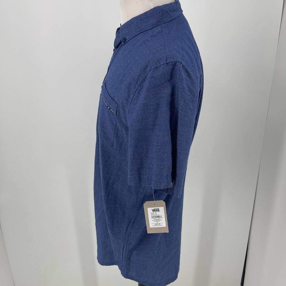 NEW Vans Off the Wall Shirt MENS Pipe Dream Wove Blueprint Casual Button Up M - Picture 14 of 16